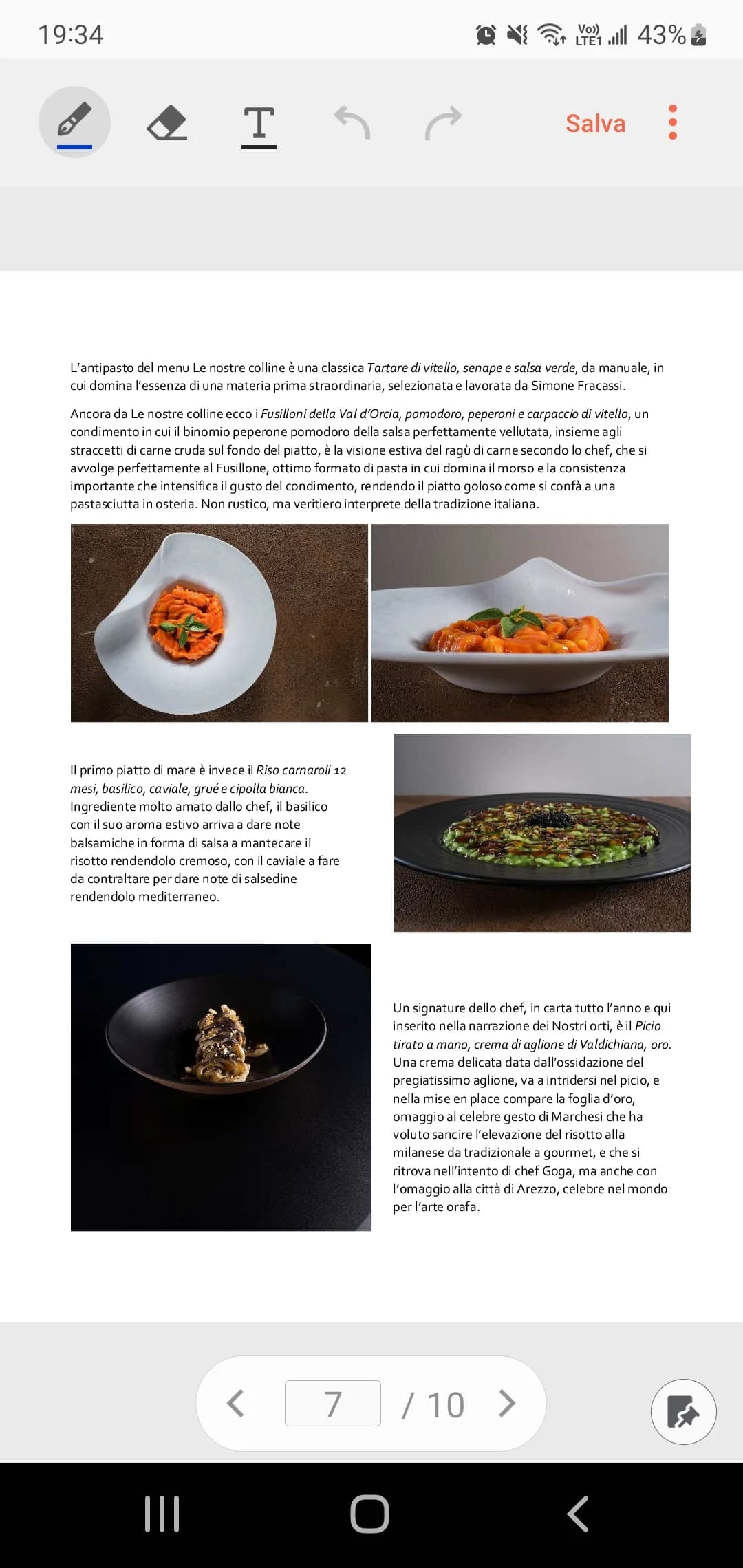 Piatti menu